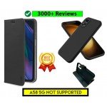 Oppo A78 4G / A78 5G / A58 4G Black Book Strap case Top Quality